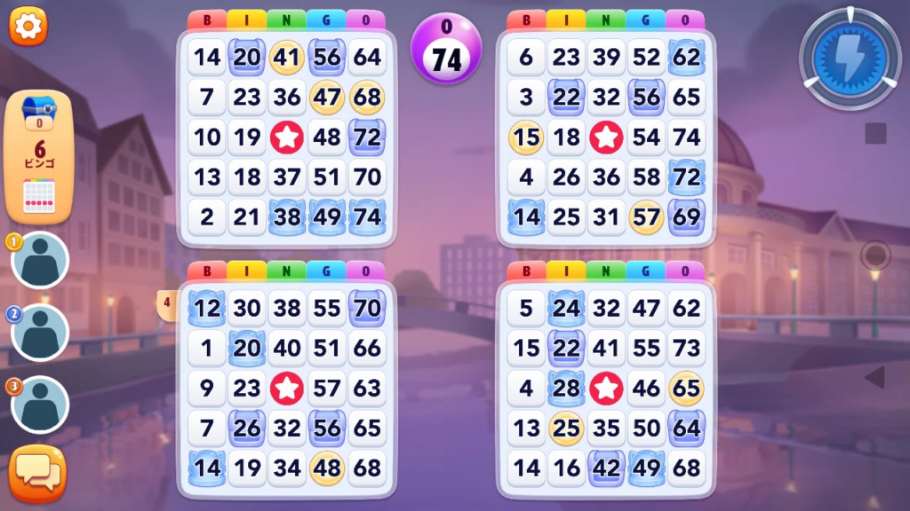 Bingo Blitzのプレイ画面
