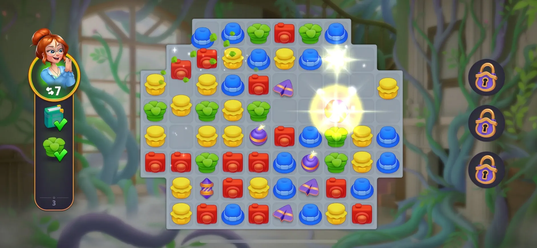 屋敷での3マッチパズル