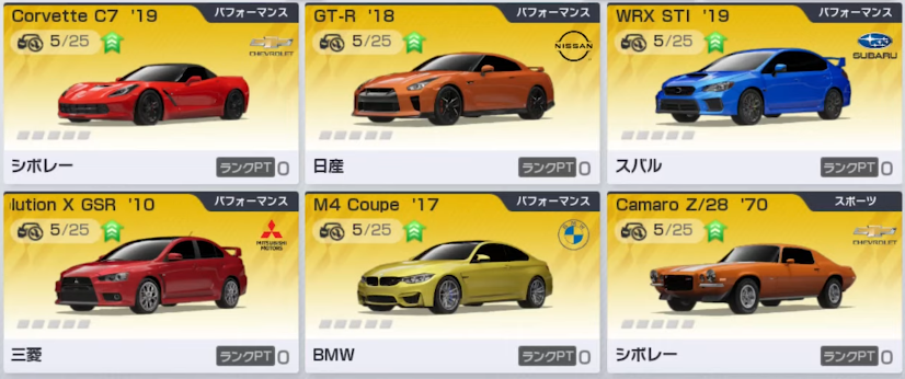 レーシングマスターのイベント・育成画面