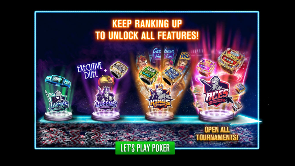 WSOPポーカーのプレイ画面